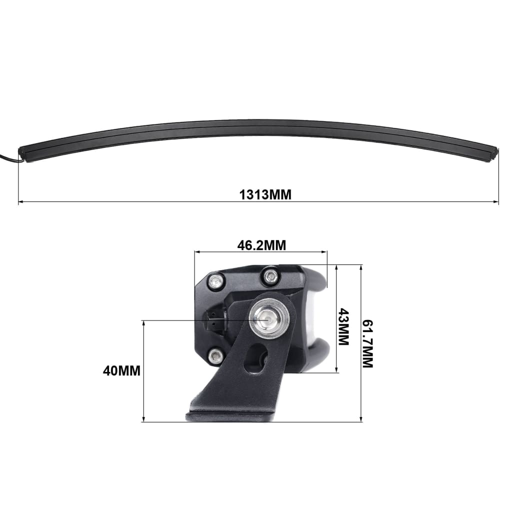 Single Row Spot/Flood Combo Beam LED Light Bars (12" to 50", Straight or Curved)