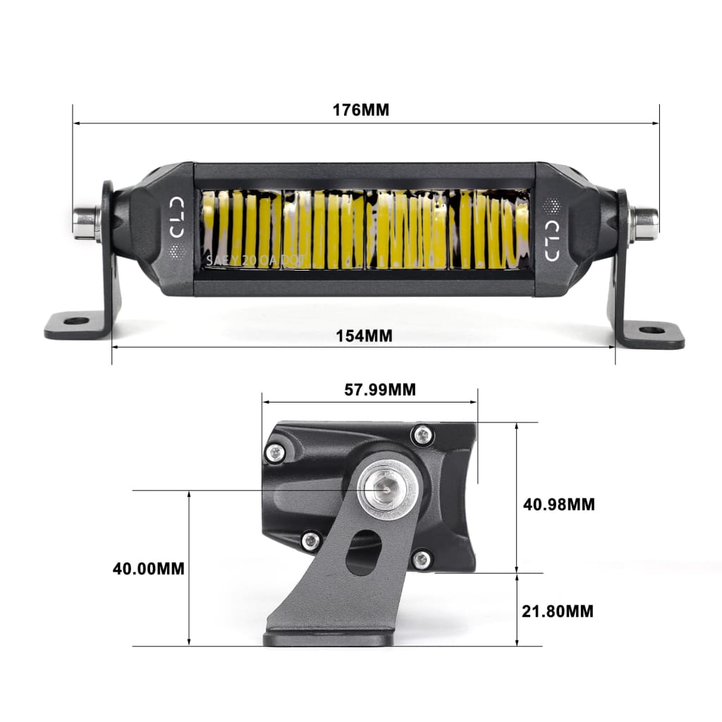 Single Row Street Legal Multi-Function LED Light Bars (6" to 20")